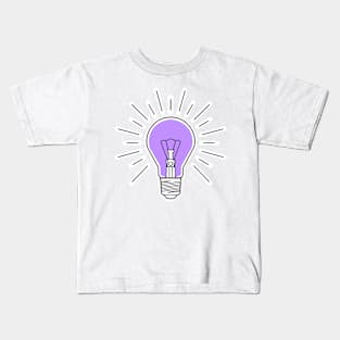 purple lilac lightbulb Kids T-Shirt